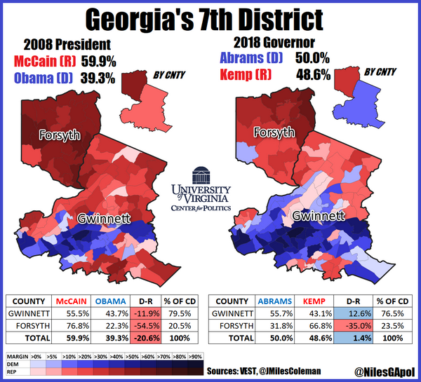  Map of Georgia, a 2020 election battleground state 