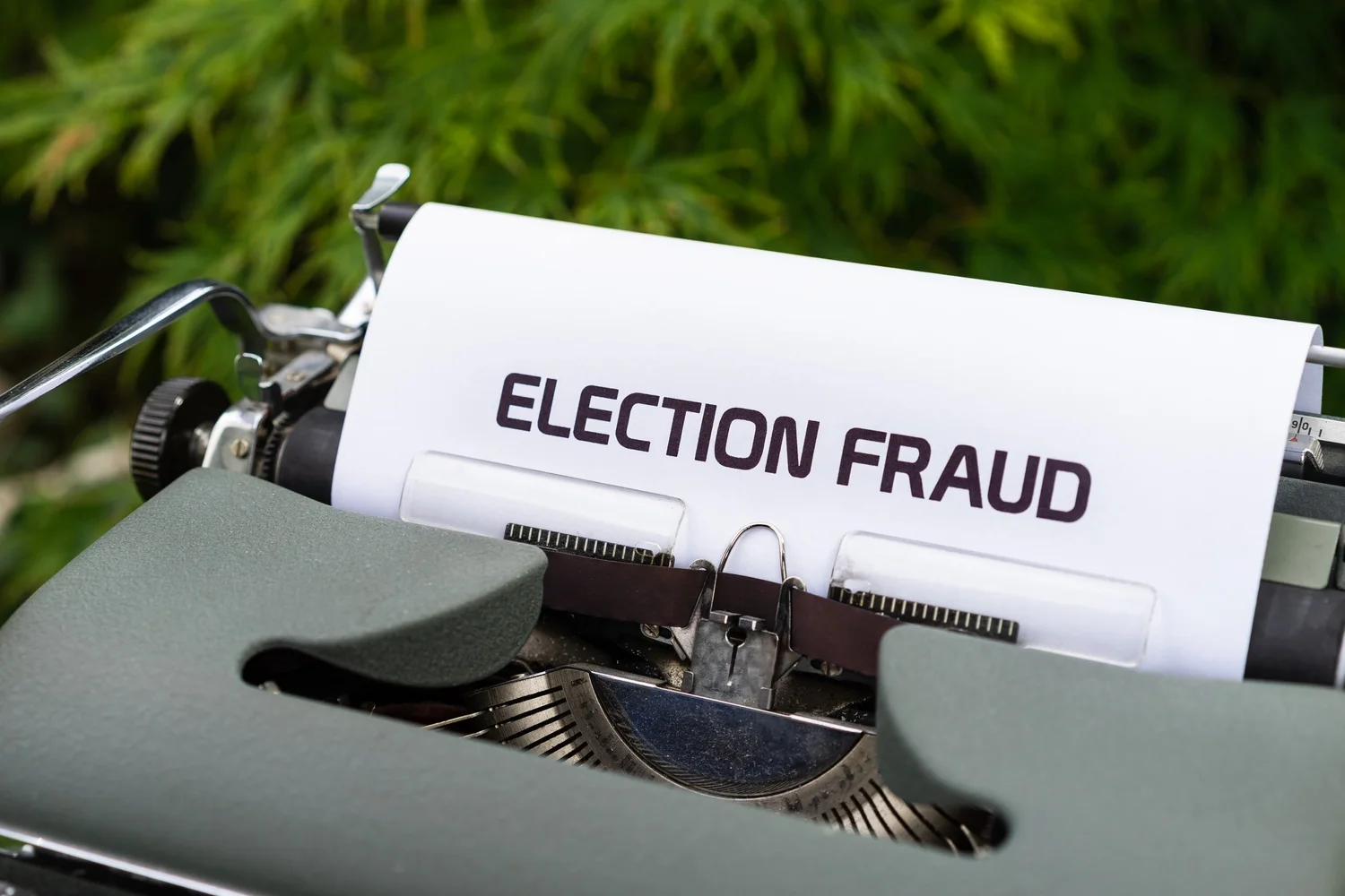  Election fraud typewriter image 